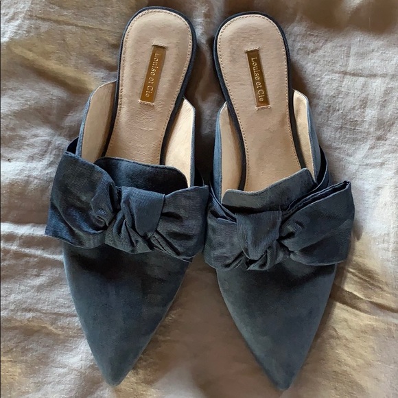 navy blue mules womens